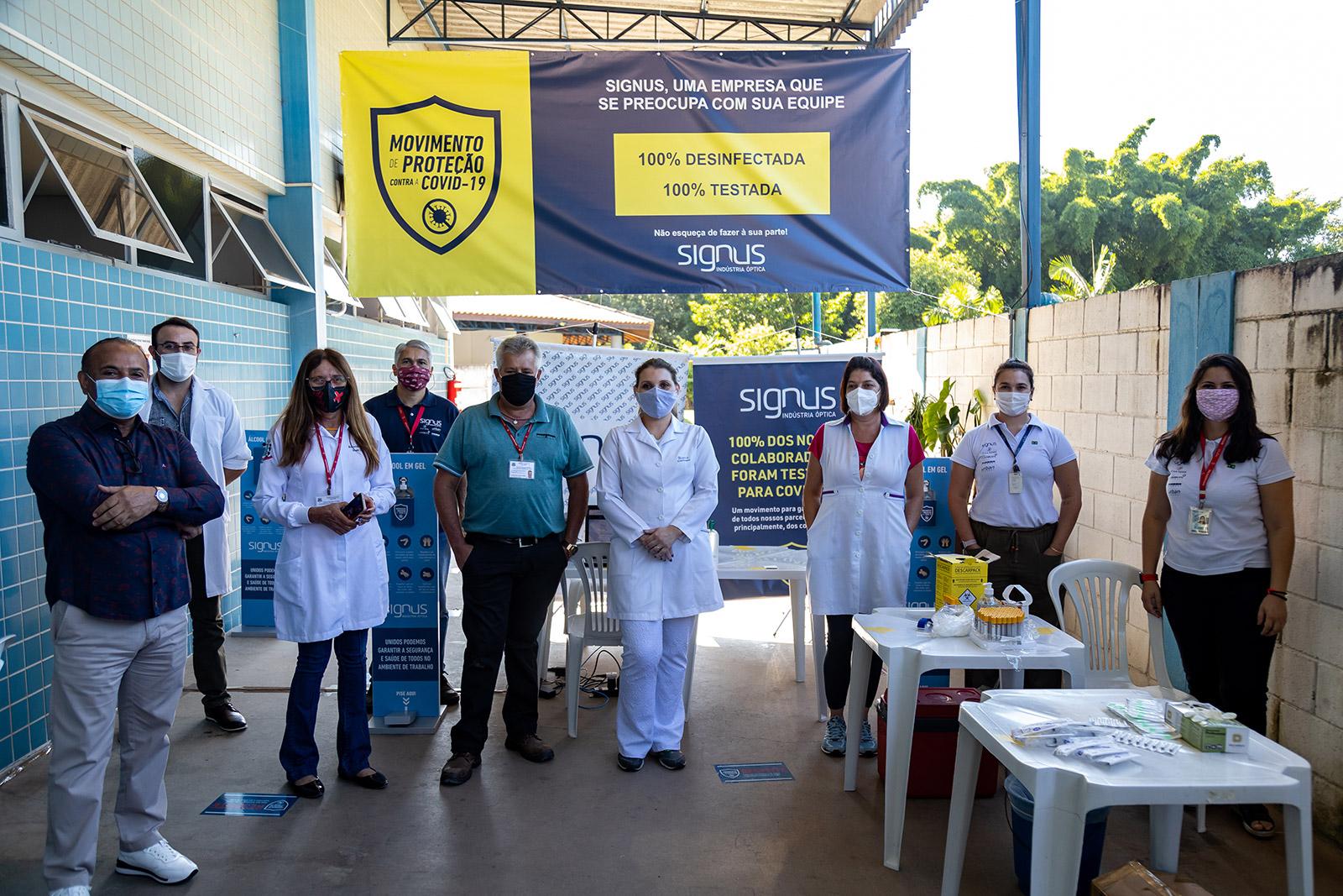Signus realiza testagem de todos os funcionários e desinfecção da empresa